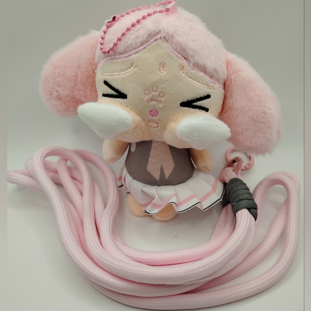 💕Crybaby Adorable Pink Plush Crossbody Phone holder With Mirror BNWOT💕